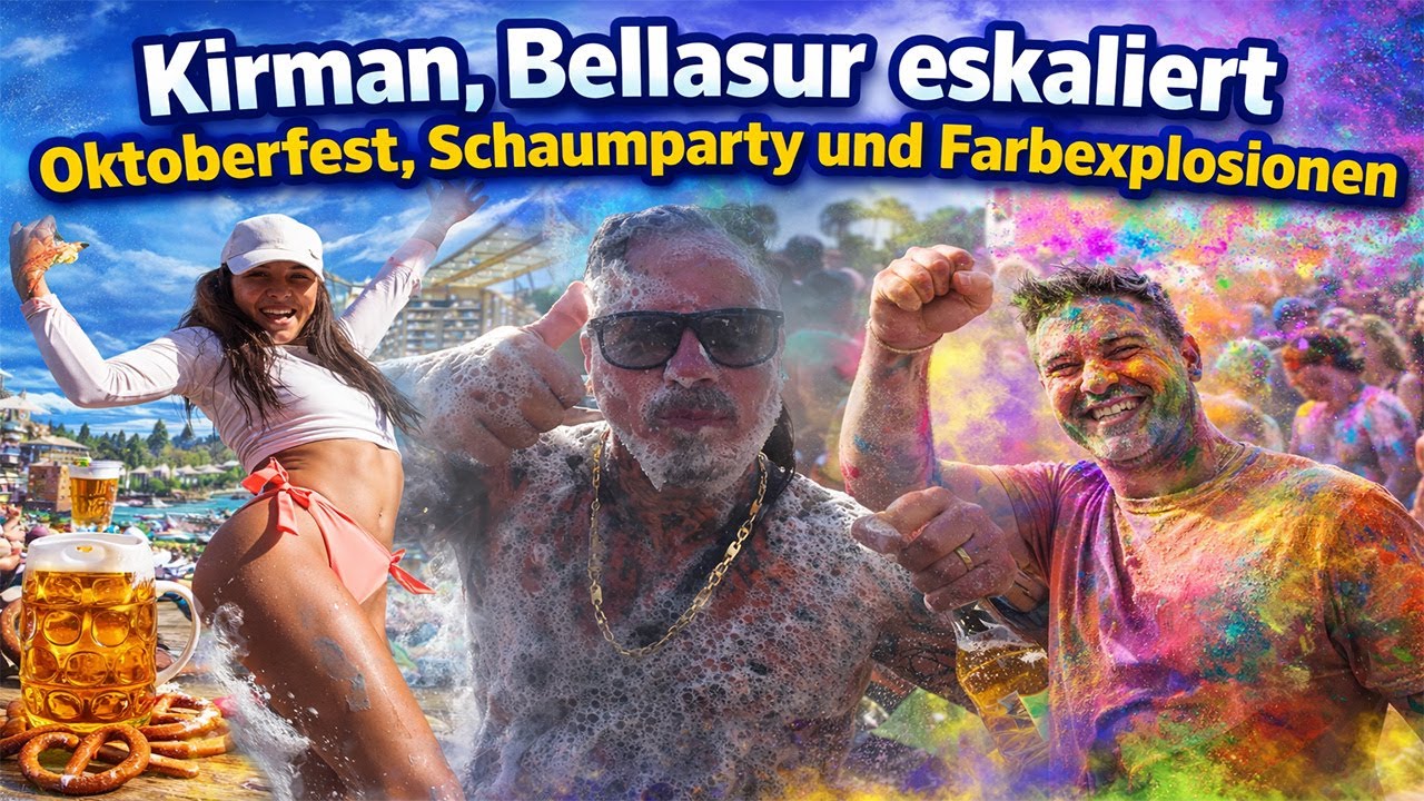 Kirman Bellazur eskaliert: Oktoberfest, Schaumparty & Farbexplosion