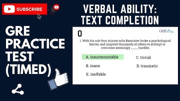 GRE PRACTICE TEST - TEXT COMPLETION #1 | GRE PRACTICE | GRE ONLINE TEST | VERBAL SECTION