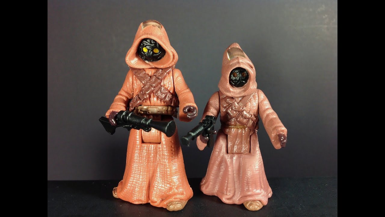 Star Wars Power Of The Force – Action Figure Jawas (2 Pezzi) 3,75'' – Edizione Error Card Luke Skywalker, Kenner 1996, Sigillato