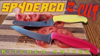 SPYDERCO Z-Cut kitchen knives. Slicing & Dicing.