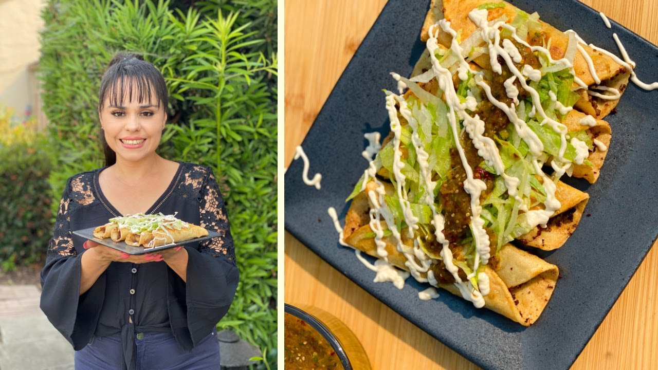 Las Mejores Flautas de Carne Molida con Papas! Y la perfecta salsa para