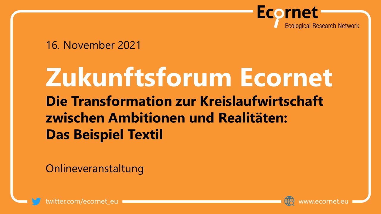  New Kreislaufwirtschaft im Textilbereich | Zukunftsforum Ecornet