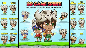 Reskin Factory - Papu Jungle Adventure ( 2D Game Character Sprites )