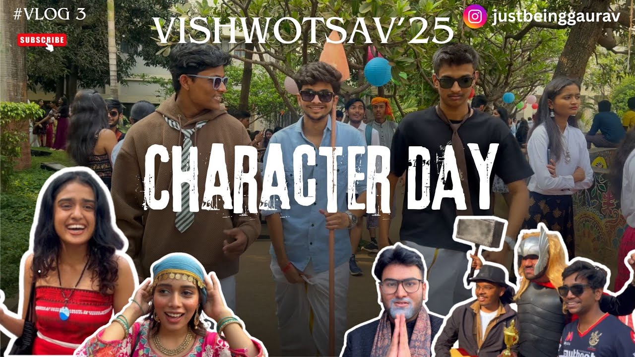 Bollywood Day/Character Day at VIT ! 💃🎭 VISHWOTSAV DAY 1 | VLOG 3