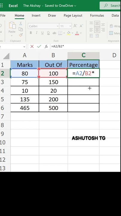 excel-percentage-formula-in-hindi-excel-ytshorts-youtube