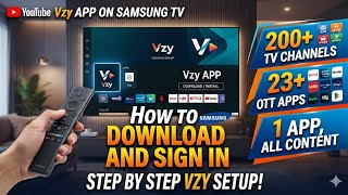 How to download and sign in to the VZY app on Samsung Smart TV screenshot 4