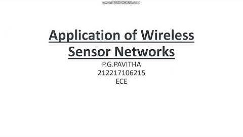 Industrial application of wireless sensor network