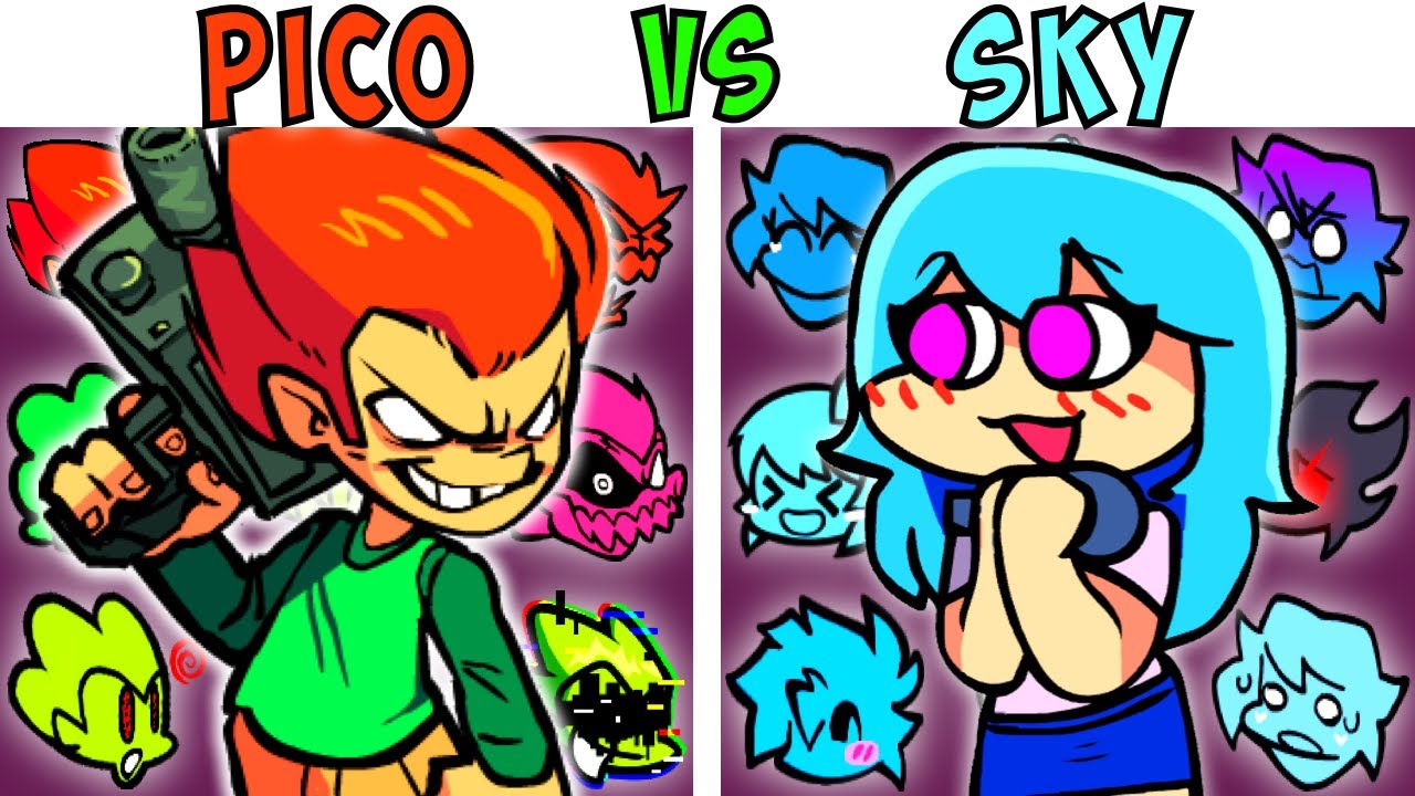 ALL PICO VS SKY TEST | FNF Character Test | Gameplay VS Playground
