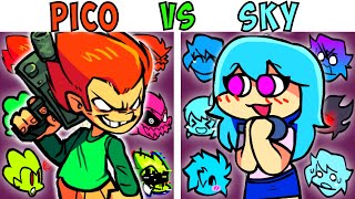 All Pico Vs Sky Test Fnf Character Test Gameplay Vs Playground