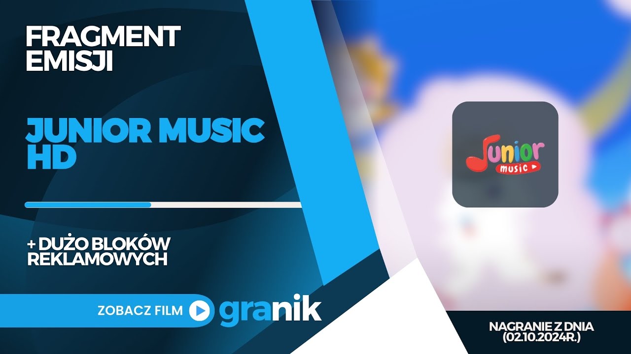 Junior Music HD - Fragment reset emisji zmiana logo (z dnia 29/30.10.2024r NOC ) (Więcej w opisie)