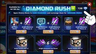 8 ball pool Diamond Rush Free Rewards 😍 Claim Free Cue Avatar Chat pack screenshot 1