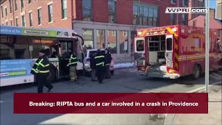 VIDEO NOW: RIPTA bus and a car involved in a crash