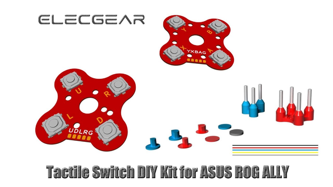 ElecGear ABXY & D-Pad Mikro-Taktilschalter-Kit Für Xbox ROG Ally & X – Ultrasensible Tasten, Präzisionslötung Erforderlich