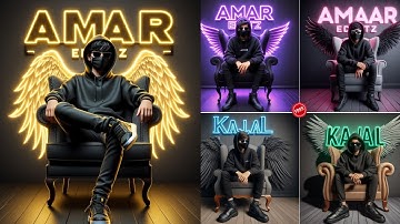 How To Create 3D Ai Neon Wings Name Images | Bing Images Generator Tutorial ( FREE ) | Bing Viral Ai