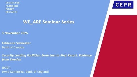 WE_ARE Seminar Series, Fabienne Schneider, Bank of Canada, 3 November 2025