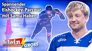 Samu Haber im Eishockey-Parcours | Klein gegen Groß