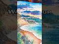Painting a Sea and Mountain Landscape 🌊⛰️ #artshorts #watercolor #painting #artistsofindia