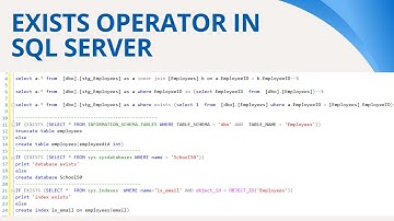 59 Exists operator in SQL Server