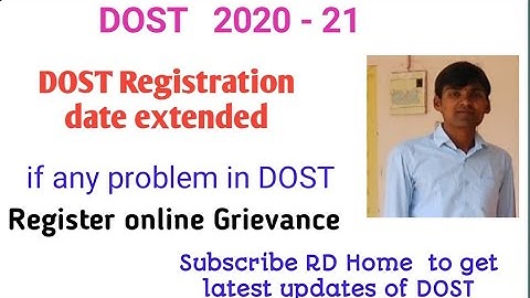 TS DOST  2020 weboptions  II  Registration Extended