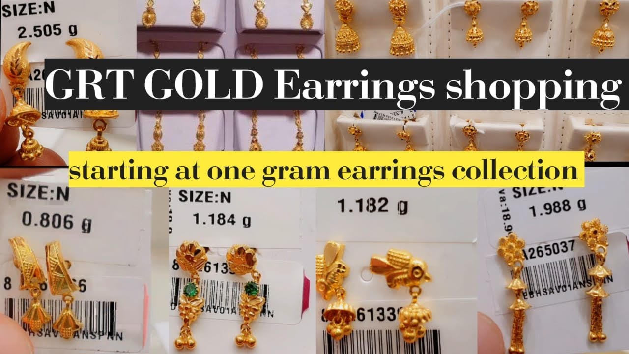 GRT gold earrings 2021 in tamil chennai GRT shopping haul my gold