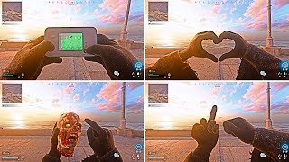 ALL GESTURES IN WARZONE 1! (MW2019, COLD WAR, VANGUARD)