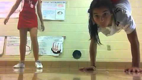 HMS 2012 cheerleaders Julia Bitner & Haley Silva d...