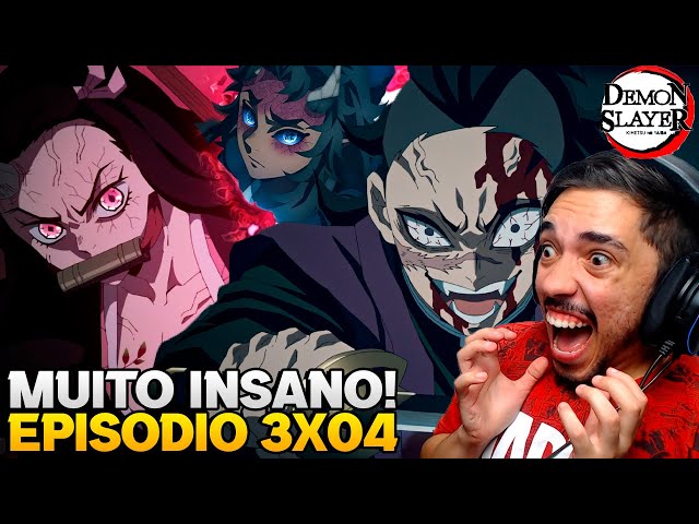 TANJIRO, NEZUKO E GENYA VS LUA SUPERIOR 4/React EP 4  Temporada 3 KIMETSU  NO YAIBA ( DEMON SLAYER ) 