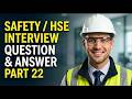 Safety Officer Interview Questions &amp; Answers PART 22 | Incident Investigation &amp; Root Cause Analysis