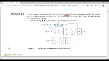 Correlation Between Transfer Function and State- Space equations with examples