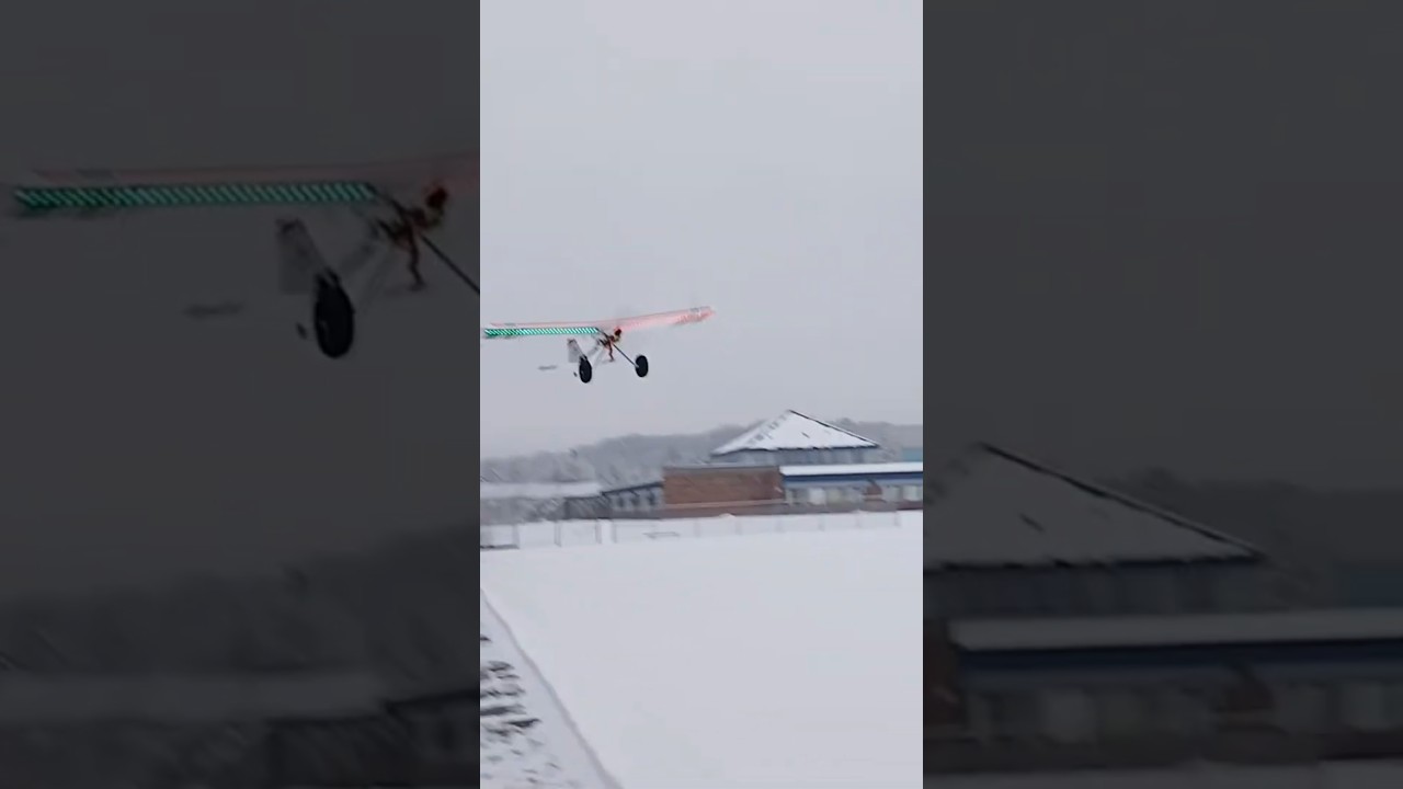 The Eflite slow ultra stick coming right at you 🛫❄️🛫