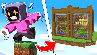 I Built An Automated Farm In ONE BLOCK Minecraft!
