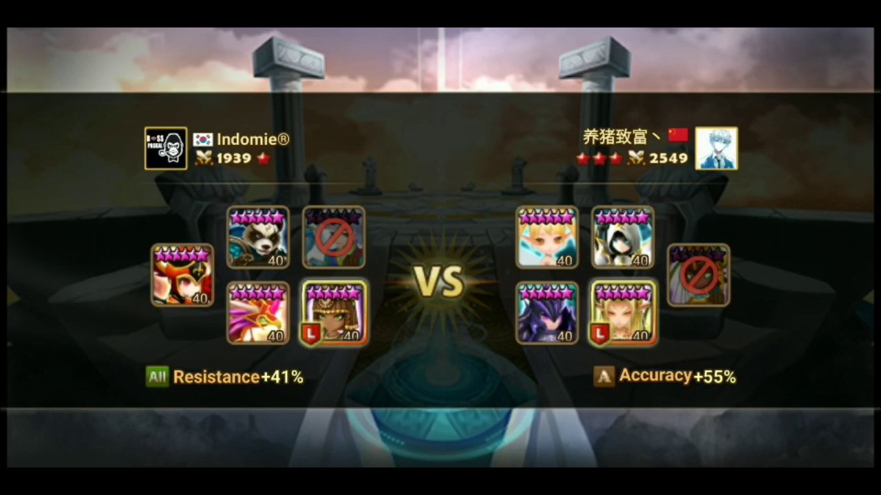 100% skill for not use speed lead vs arta ragdoll - Summoners war