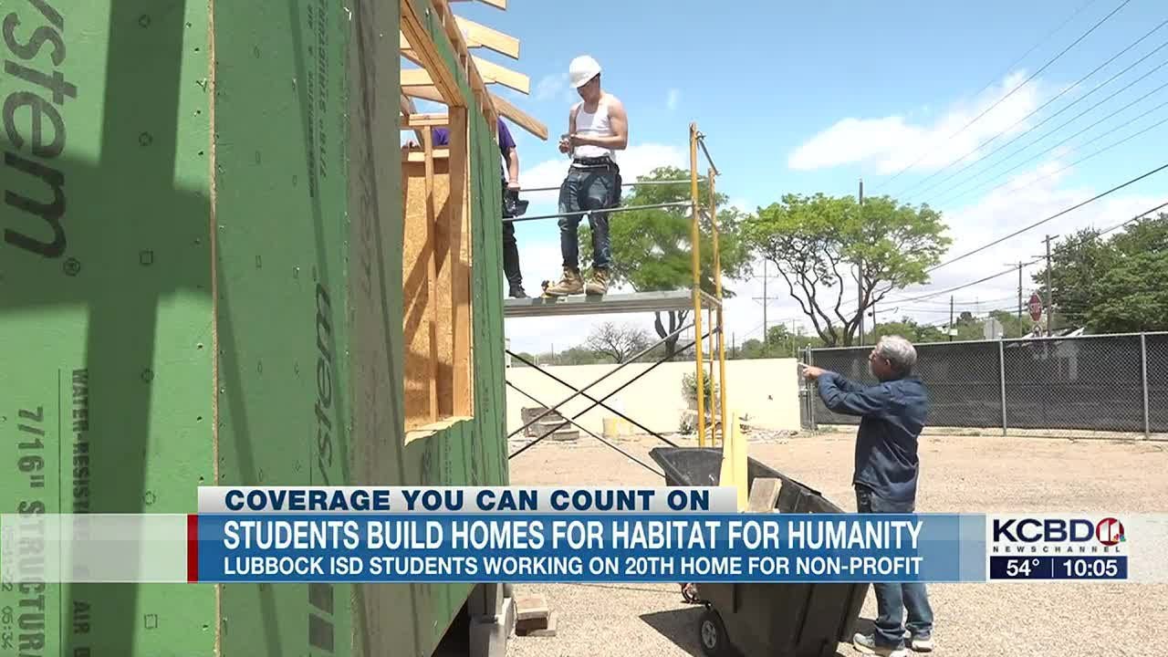 Lubbock ISD students build homes for Habitat for Humanity YouTube