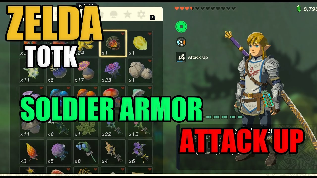 Upgrading my Enhanced Soldier Armor Set in Zelda TOTK YouTube