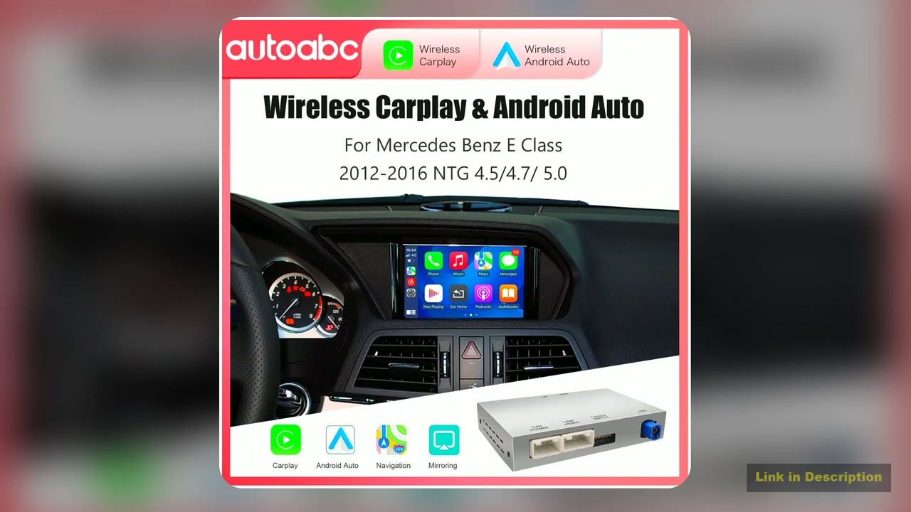 Wireless CarPlay Android Auto For Mercedes Benz EClass W212 E Coupe C207 20122016 with Mirror Link