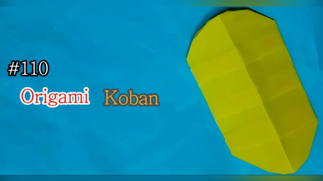 折り紙１枚で小判を折ってみた Origami Koban Km Youtube