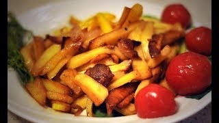 Как пожарить картофель правильно с румяной корочкой Как пожарить картофель правильно с румяной корочкой