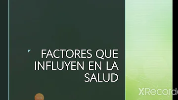 ¿Cuáles son los 8 factores que influyen en la salud?