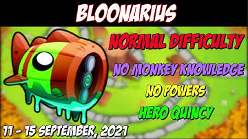 Normal Bloonarius Guide - Tree Stump - No Monkey Knowledge - No Powers (Full Game Play)