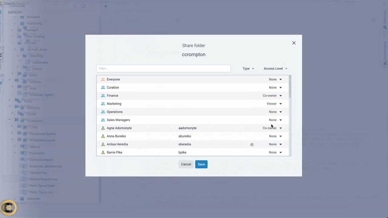 Overview of Coginiti Premium's Shared Analytics Workspace
