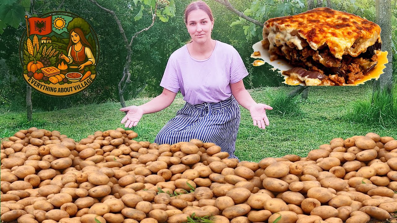 Musaka me Patate - Jeta në Fshat - Albanian Village Life