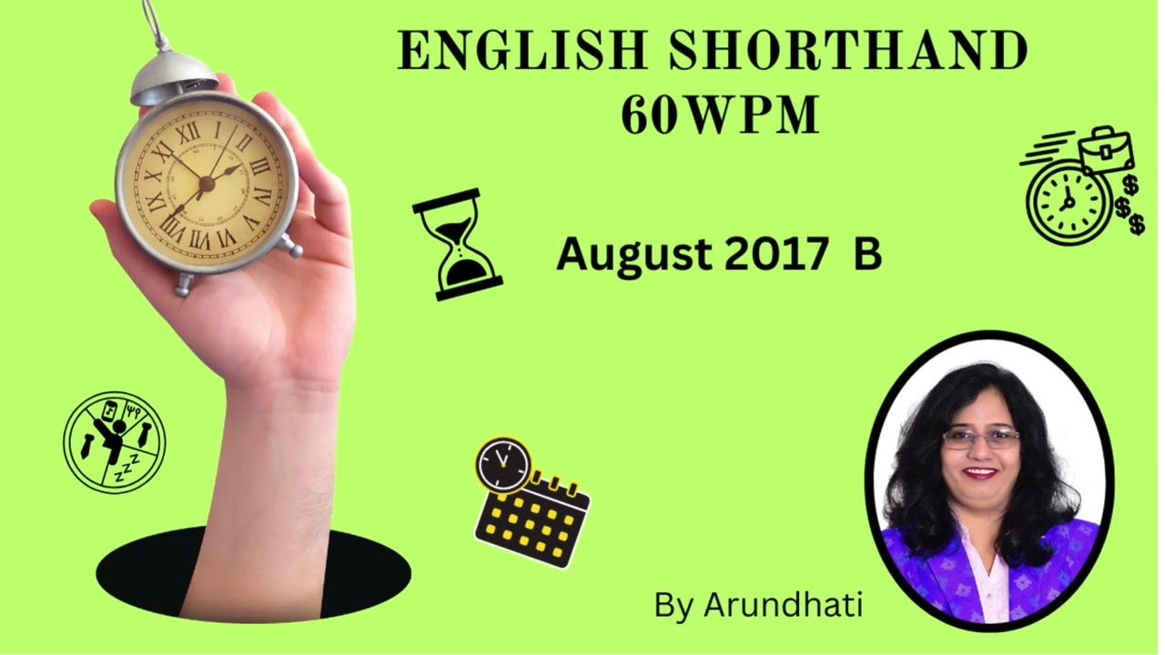 Pitman shorthand Eng 60 wpm  August 2017 B 