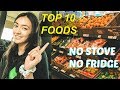 Living In A Van: TOP 10! Best Food to Eat NO FRIDGE NO STOVE | Hobo Ahle