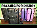 How To Pack a Family of Five for Walt Disney World!!