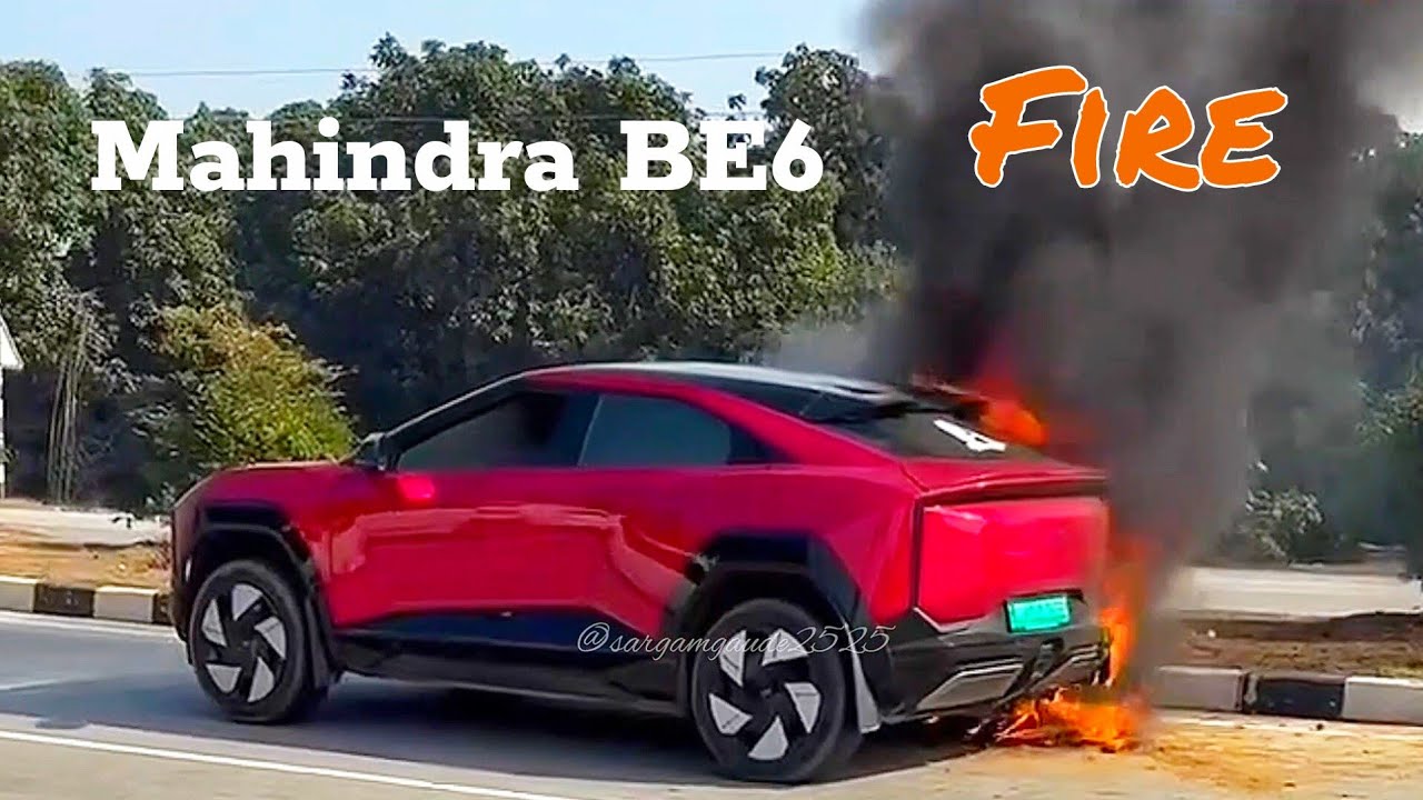 MAHINDRA BE6 CAUGHT FIRE - YouTube