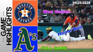 Astros vs Athletics Full Game Highlights Sep 25, 2026 | MLB Season