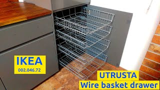UTRUSTA Wire basket drawer  60 cm for IKEA METOD kitchen self assembly installation guide 002.046.72