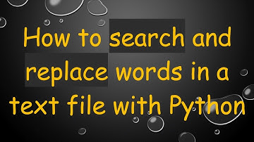 How to search and replace words in a text file with Python