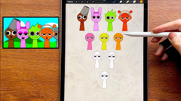 Digital Color Mixing: Sprunki Characters #sprunki #colormixing #procreate