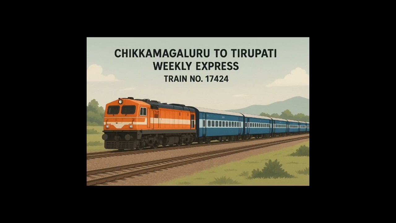 Chikkmaggalur to Tirupati Weekly Express Train No 17424 Halting station with Timings